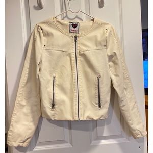 Off-white leather look jacket